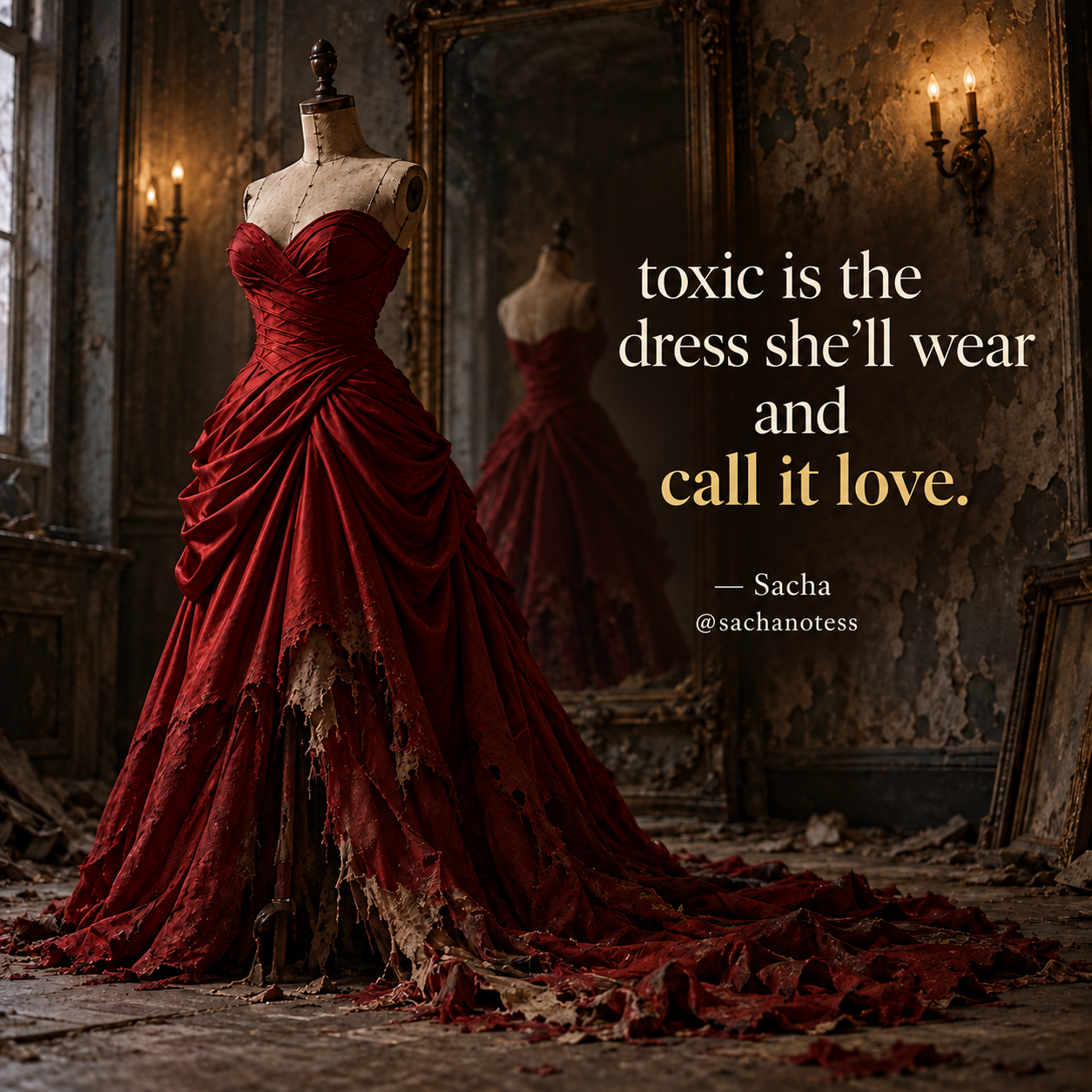 Toxic Dress quote artwork in English