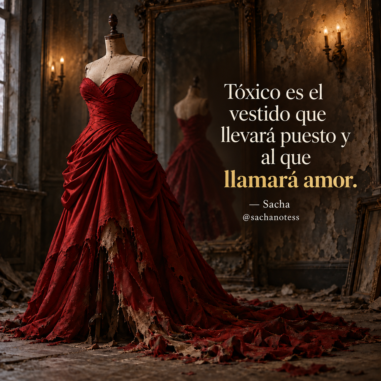 Arte de la cita Toxic Dress en español