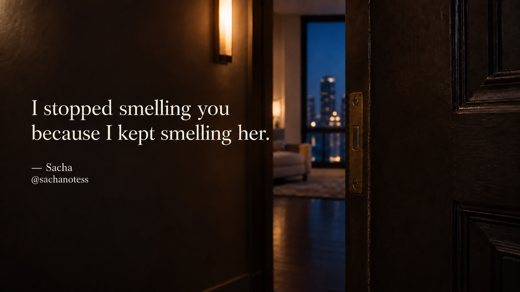 Scent and Door quote artwork in English