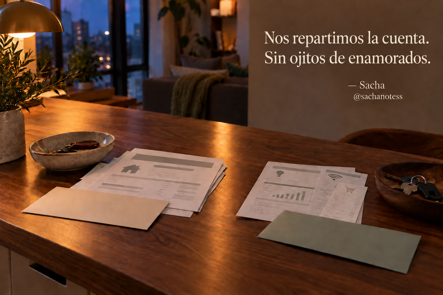 Arte de la cita Split Bill and Roommates en español
