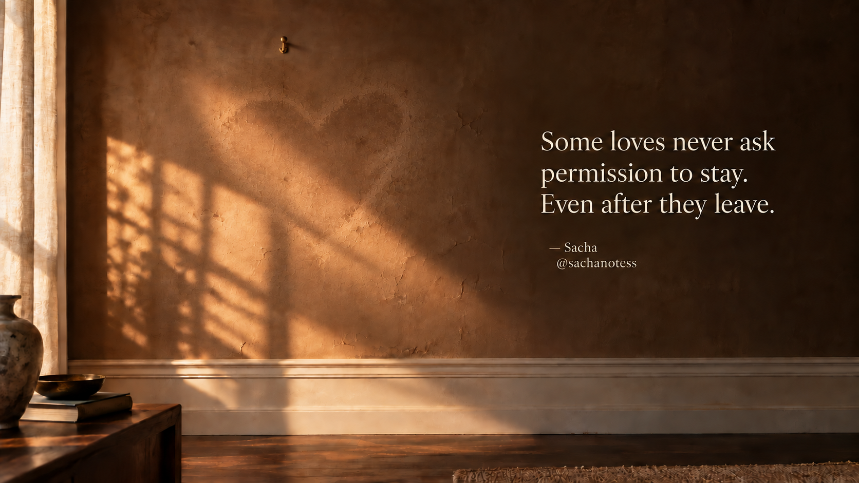 Loves Never Ask Permission quote artwork in English
