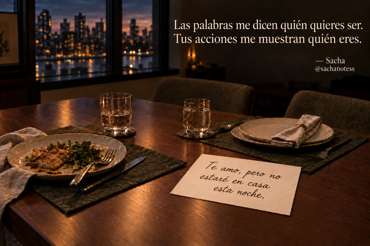 Arte de la cita Words and Actions en español