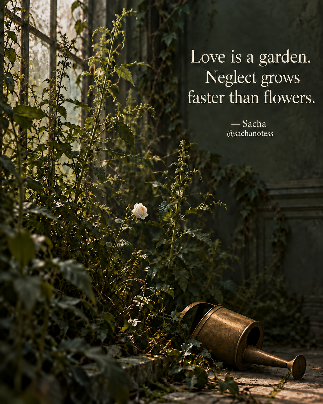Love Is a Garden quote artwork in English