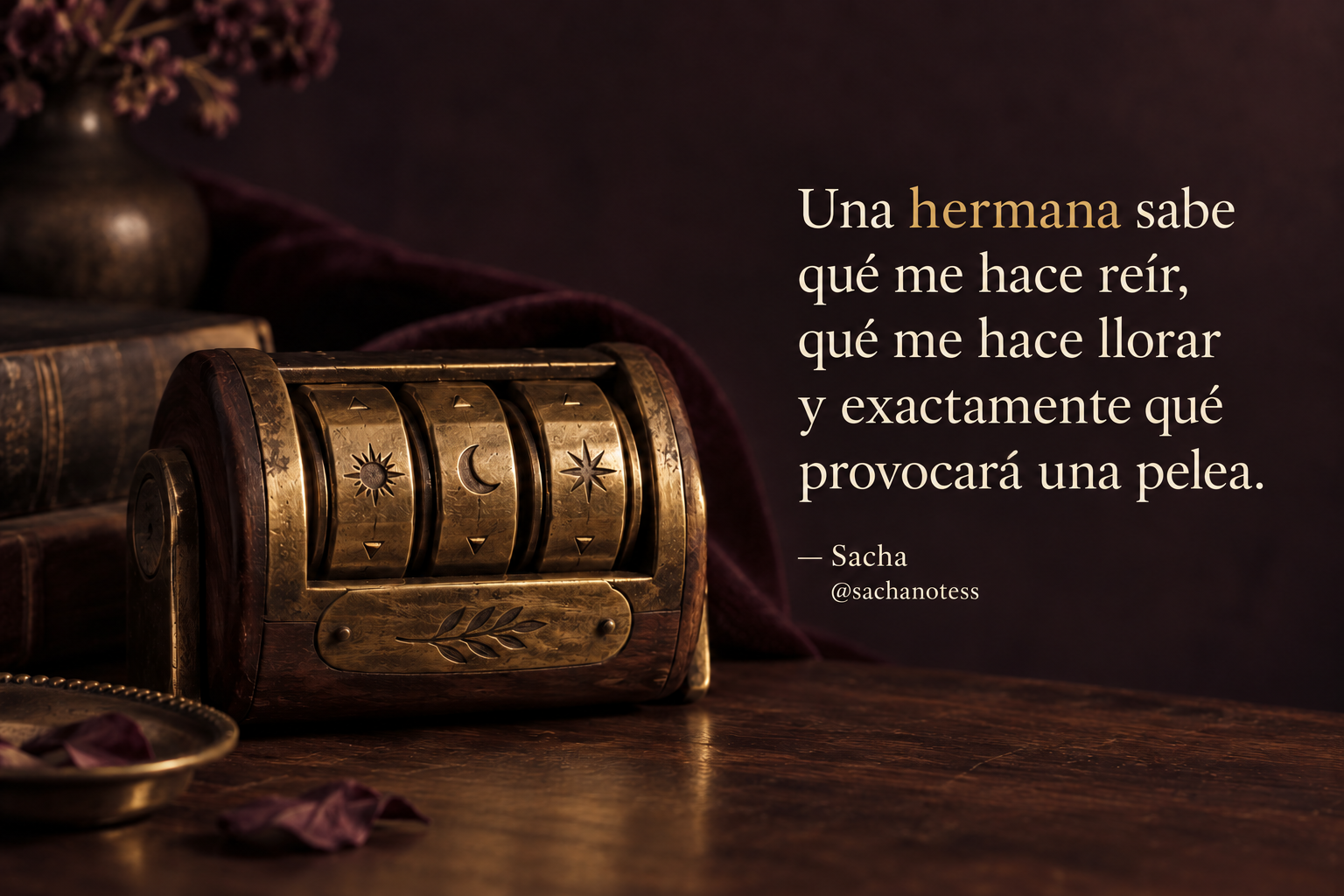 Arte de la cita Una hermana sabe en español