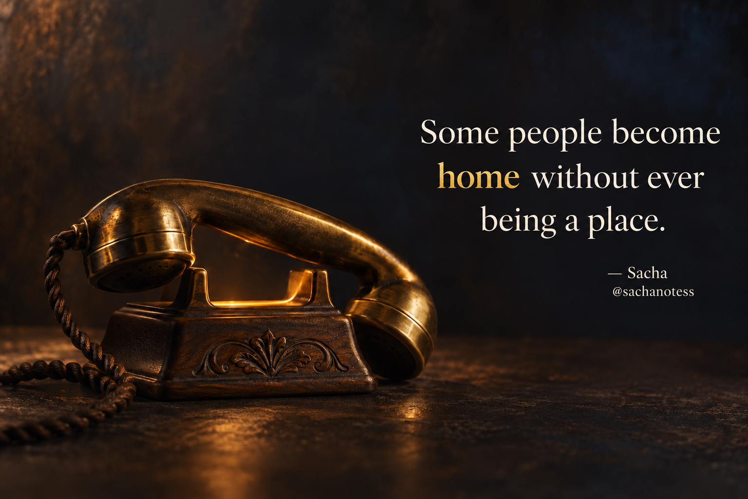 Some People Become Home quote artwork in English