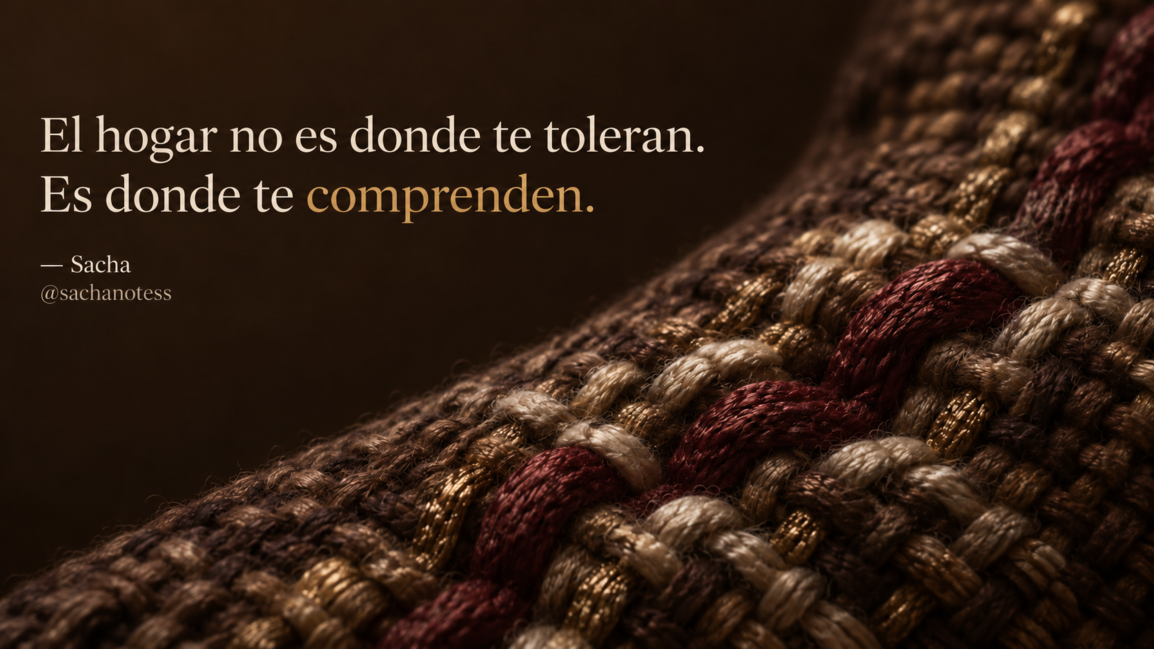 Arte de la cita El Hogar es Donde te Comprenden en español