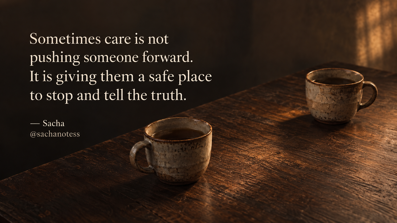 Care and Safe Place quote artwork in English
