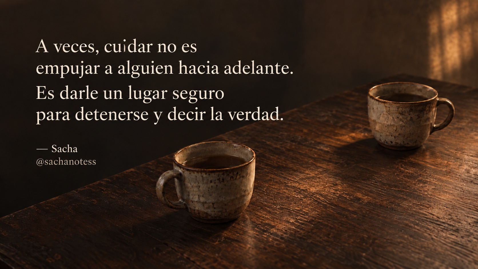 Arte de la cita Cuidado y Lugar Seguro en español